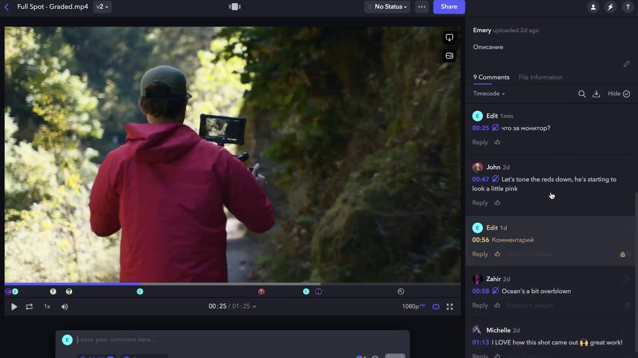 FRAME.IO – краткая инструкция