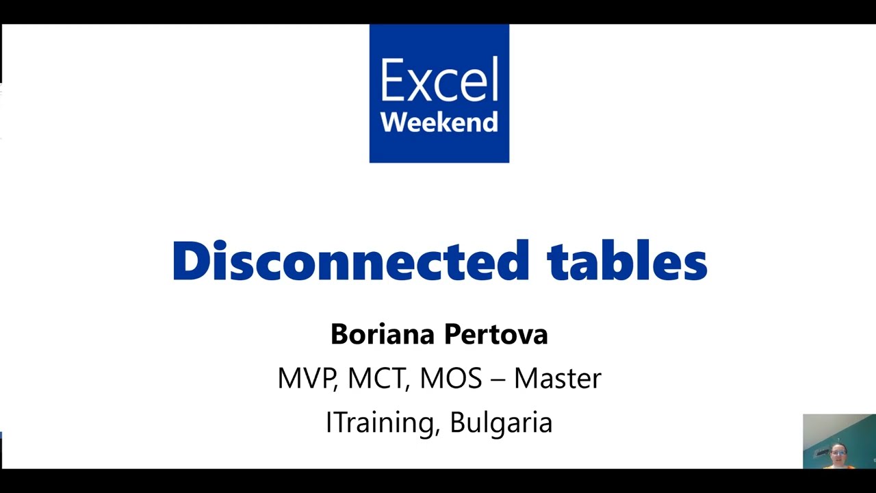 [EW9] Disconnected Tables in Power BI | Boriana Petrova, MVP