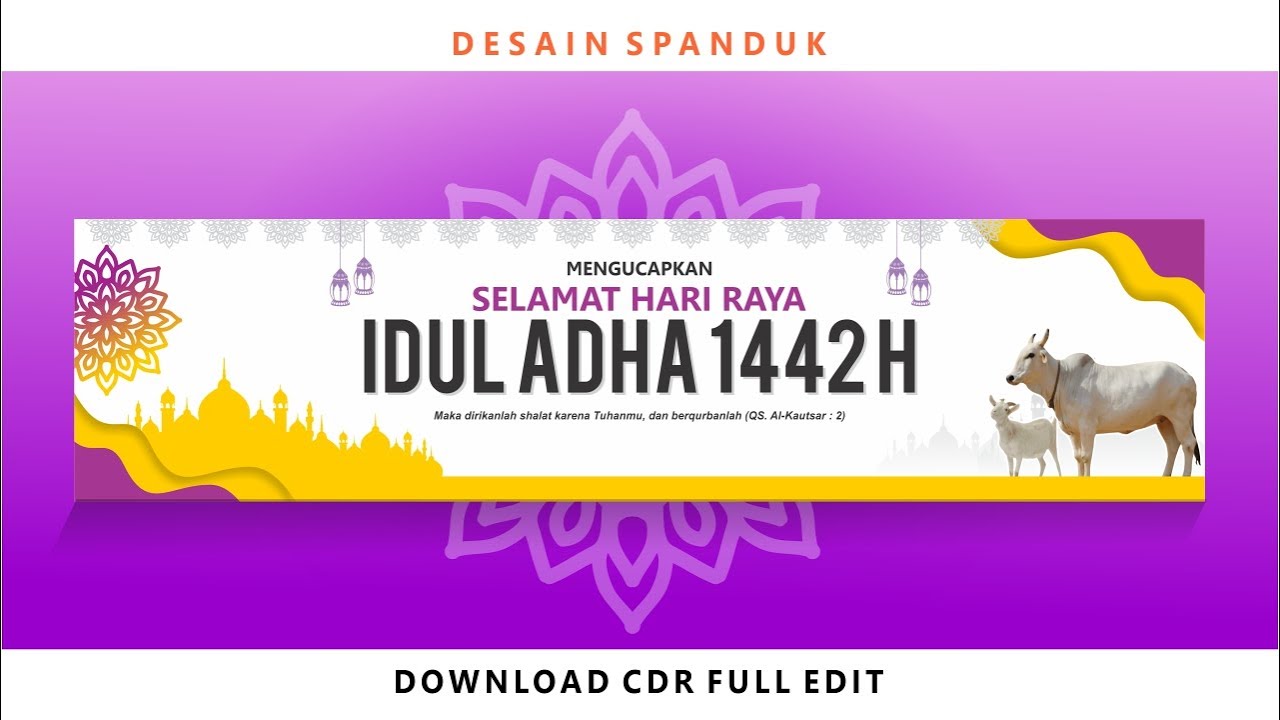 cara membuat desain spanduk di CorelDRAW  - edisi idul adha