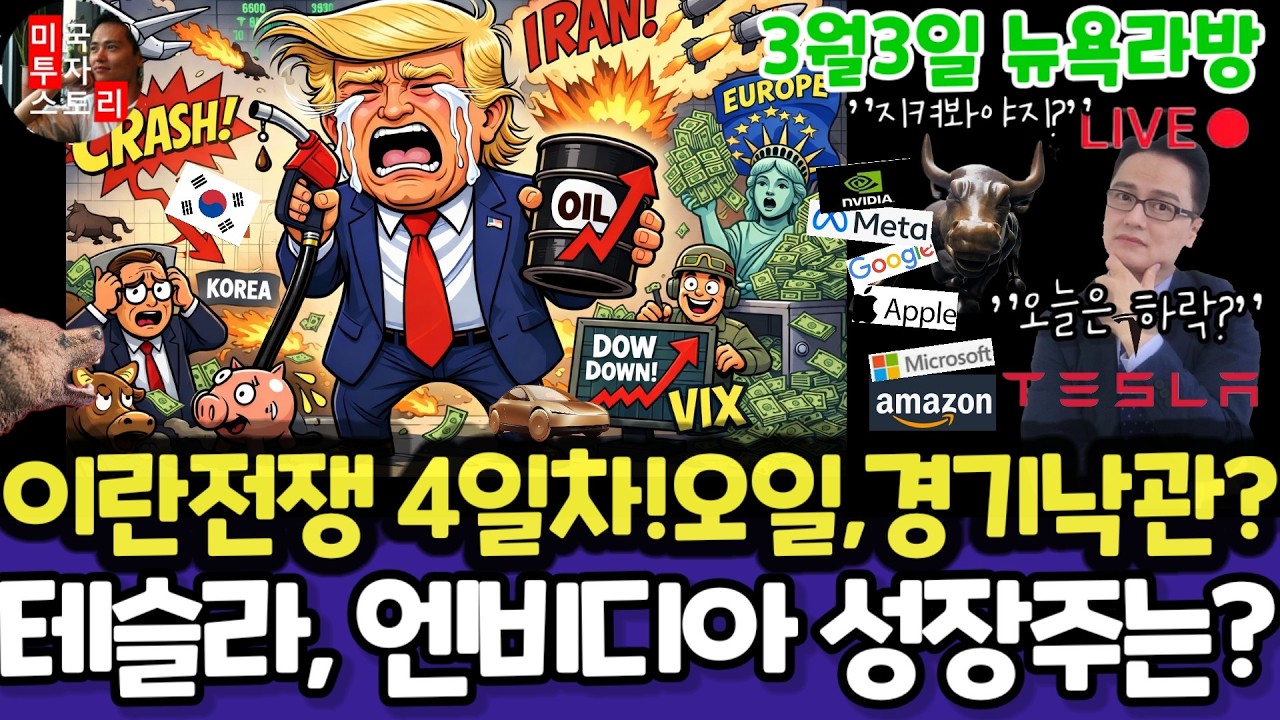미국주식/이란중동전쟁,오일쇼크?/테슬라 엔비디아 구글 애플 아마존 메타 마소 팔란티어 아이온큐 QBTS 삼성전자MU 브로드컴 오라클 코어위브 샌디스크 비트코인 금은 타겟 베스트바이
