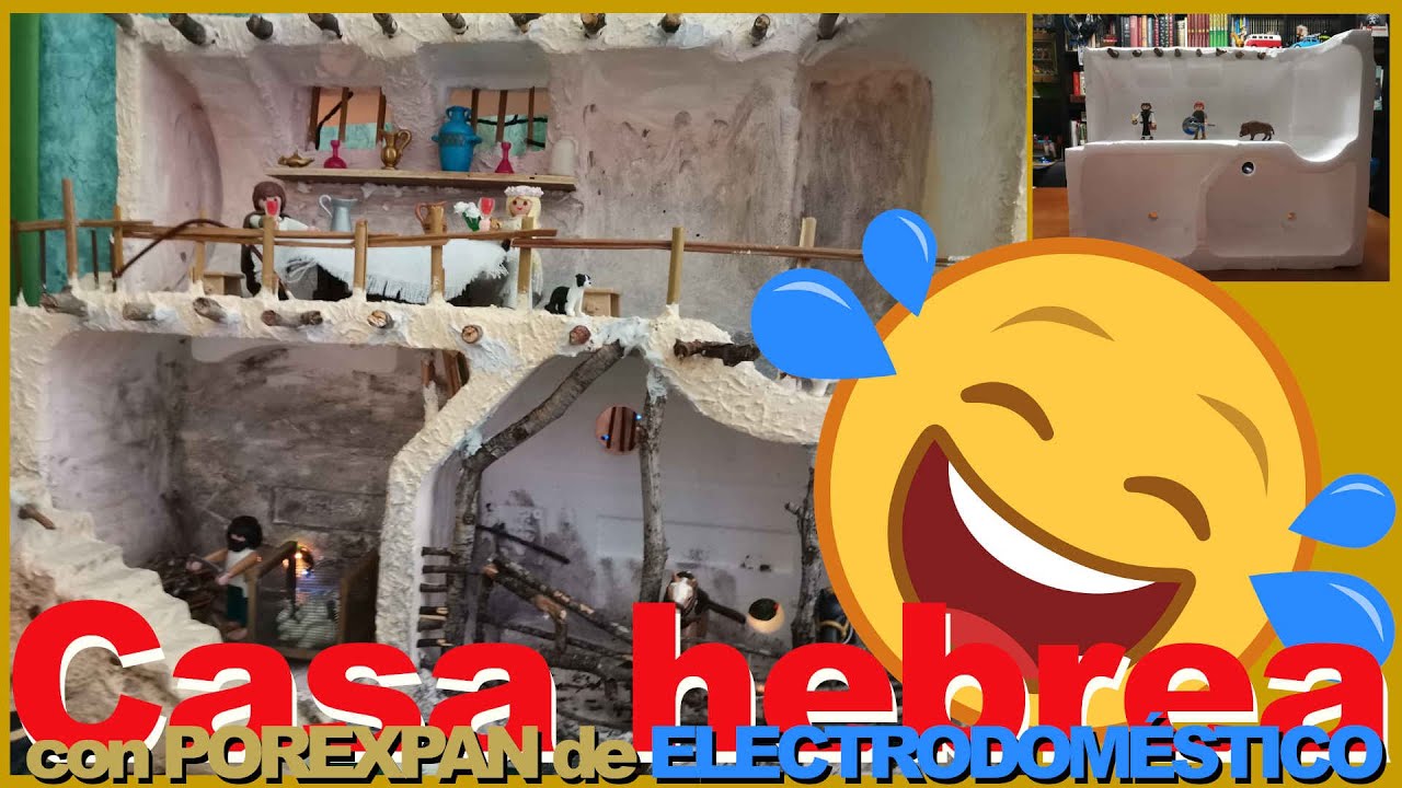 Casa Hebrea grande para Belén 🌟 playmobil 2025/26, o como reutilizar un porexpan de electrodoméstico