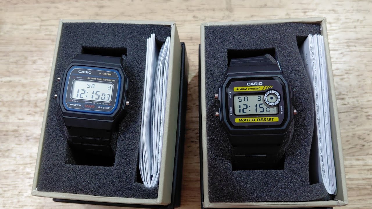 Unboxing Casio F91W & F94WA with combined review