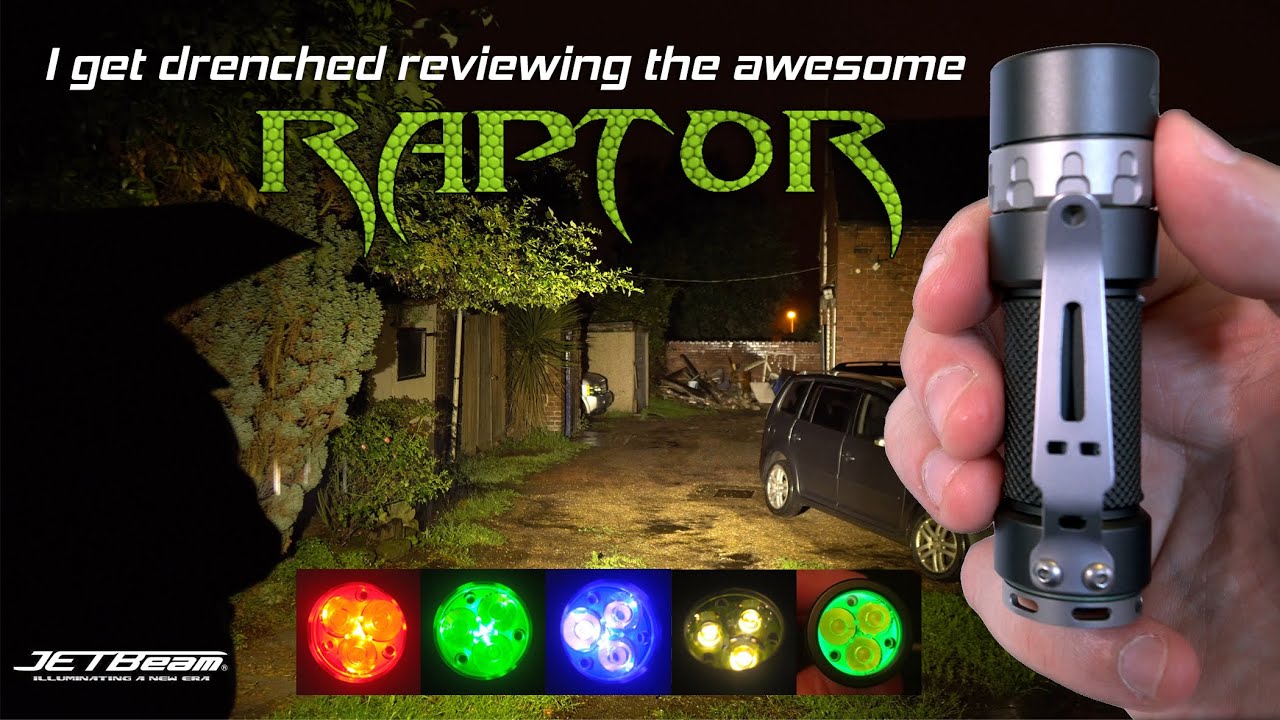 JETBeam JET-RRT03 RAPTOR - epic EDC flashlight review 🔴🔵🟢⚪️