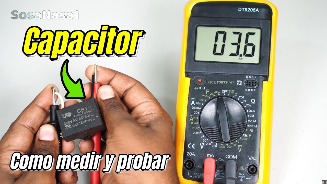Como usar el multímetro digital para medir y probar capacitor eléctrico