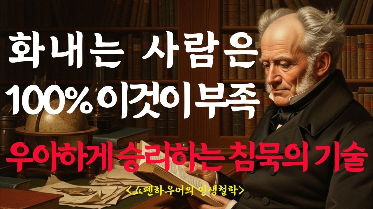 화내는 사람은 100% '이것'이 부족합니다 | 쇼펜하우어의 철학 | 귀티나는 노년 | 명언 | 인간관계 | 처세술