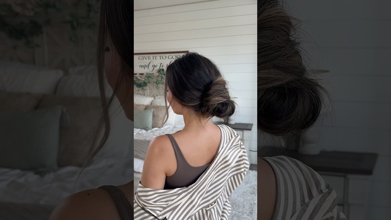Mess bun or wedding updo? 🤍