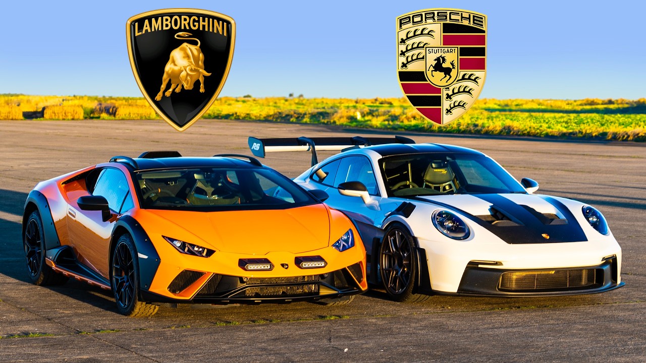 Lambo Huracan v Porsche 911 GT3 RS: DRAG RACE
