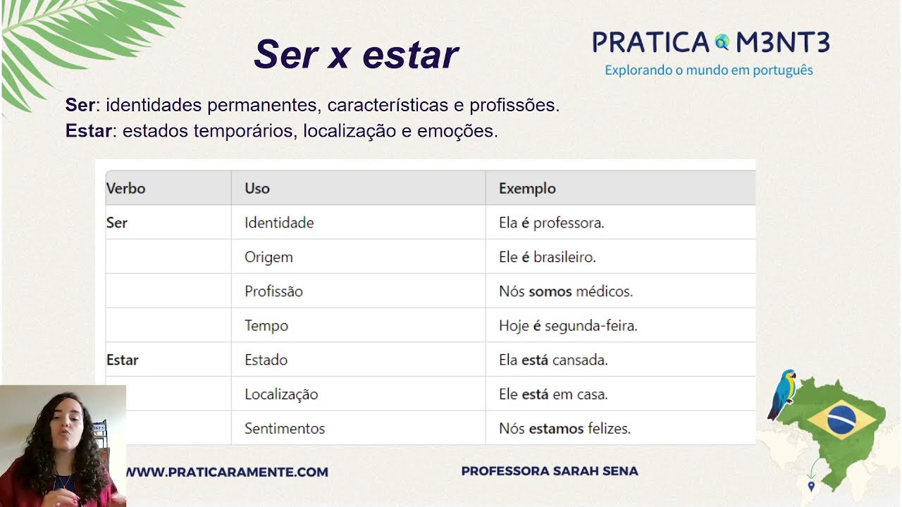 Portuguese verbs: ser e estar