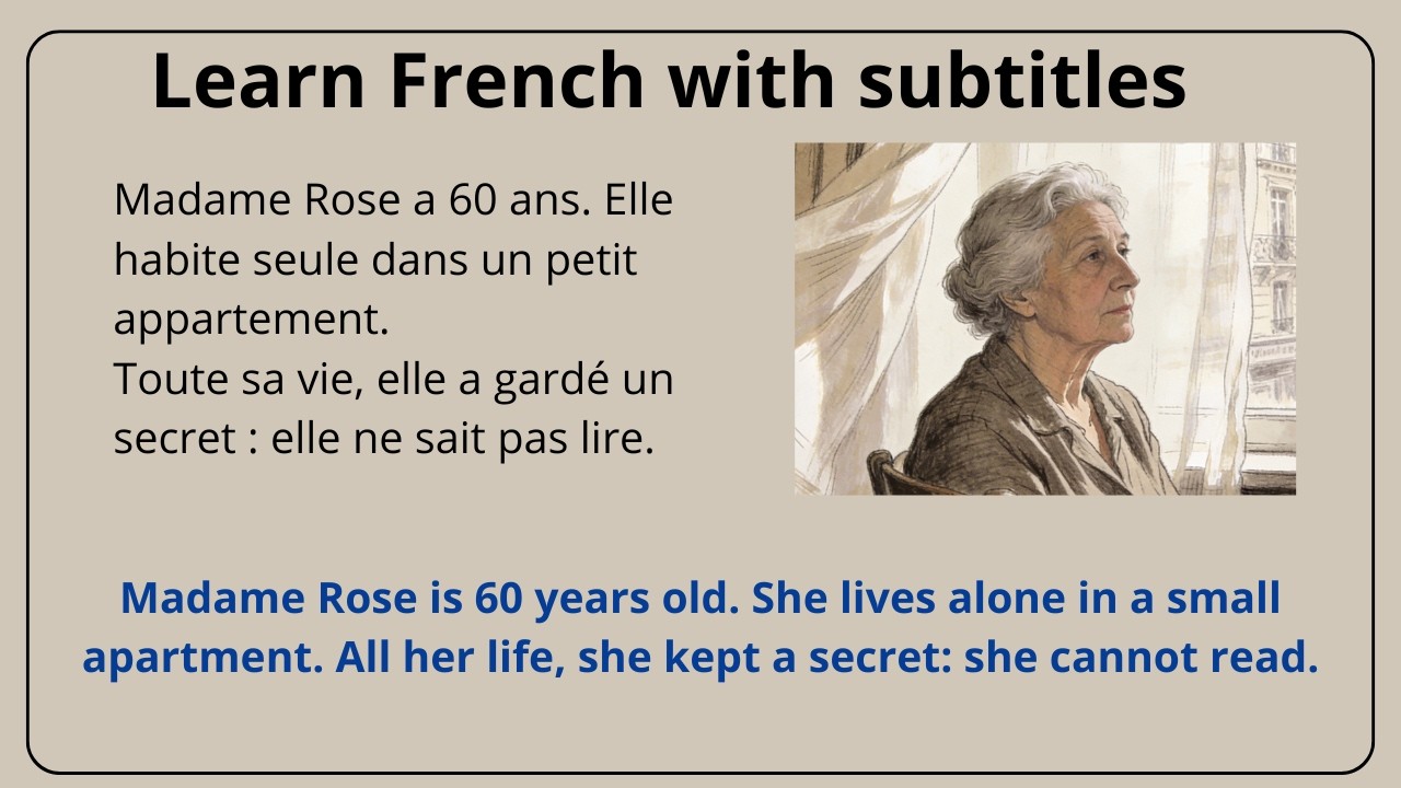 At 60… I Learned to Read | Slow Story A2 French
