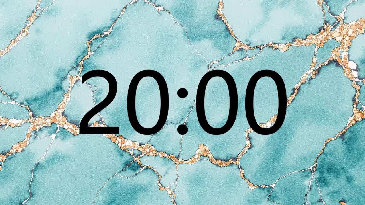 20 Minute Timer (PIANO MUSIC + Sound Notification at Zero)
