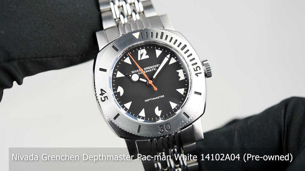 Nivada Grenchen Depthmaster Pac-man White 14102A04 (Pre-owned)