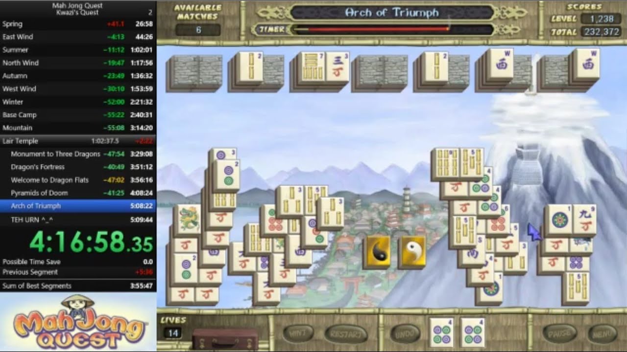 [World Record] Mah Jong Quest - Kwazi's Quest speedrun in 4:18:30