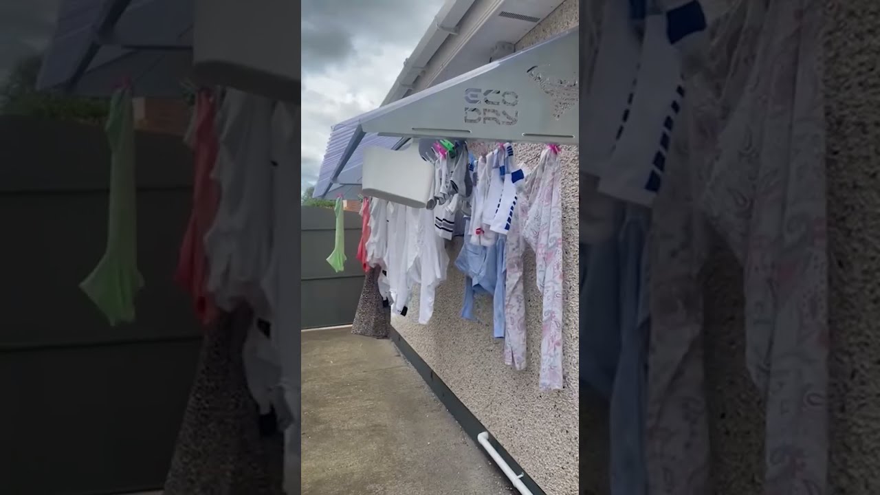 EcoDry Canopy Clothes Line - Solar Lights #ecofriendlyliving #lifehacks #sustainableliving #laundry