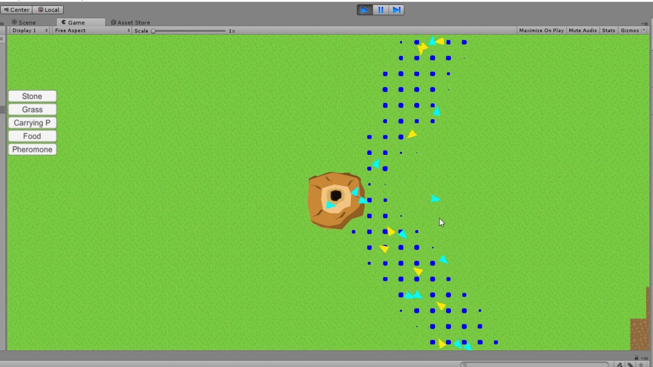 Simulating Emergent Behaviour in an Ant Colony