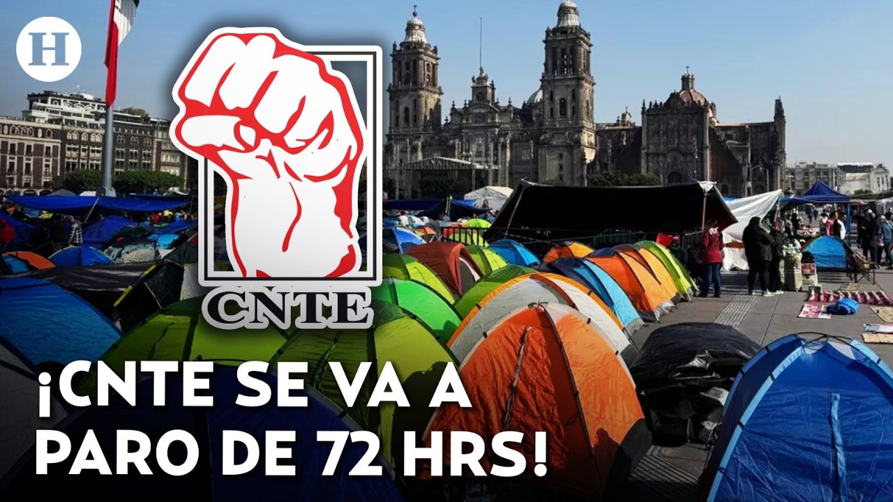 ¡Dejan a niños sin clases! Maestros de la CNTE inician paro de 72 hrs con plantón en el Zócalo