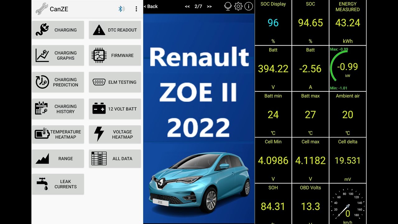 CanZE vs. Car Scanner ⚡ Renault ZOE II 2022
