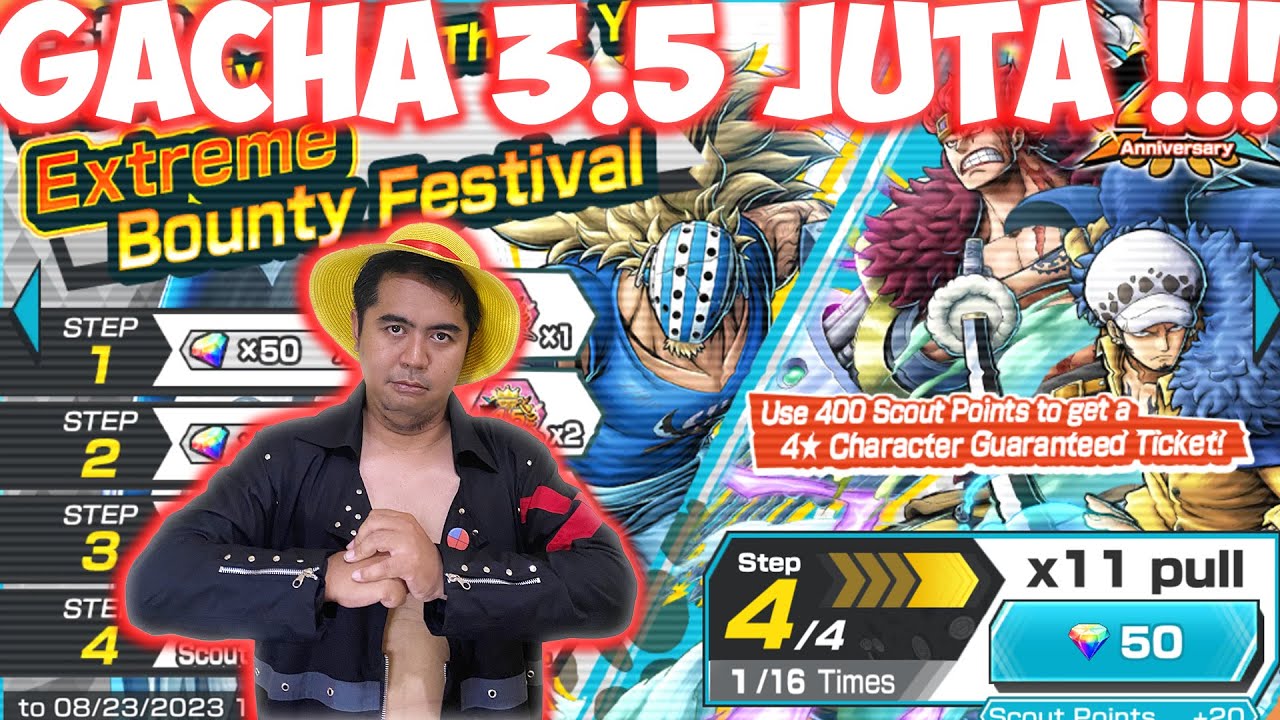 Top Up 3.5 Juta Demi Gacha Extreme Terkuat Law & Kid Awaken 🔥🔥 - One Piece Bounty RUsh