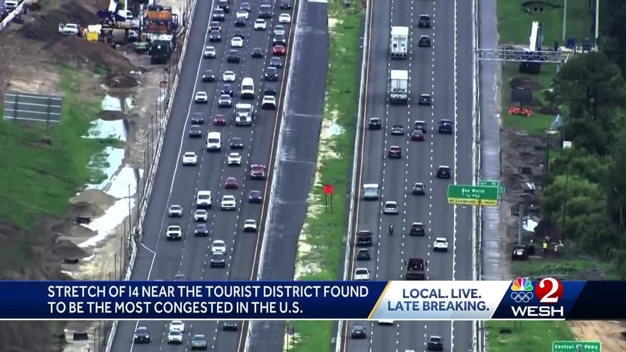 Study: Stretch of I-4 near Orlando's tourism district found to be most congested in the U.S.