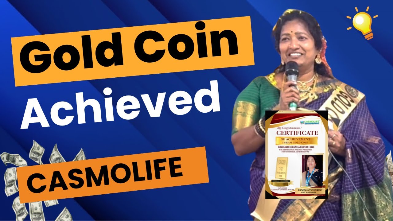 #casmolife Mrs B Durga Jyothi(BDO), 1 Gram Gold coin Achieved  Congregations madam 