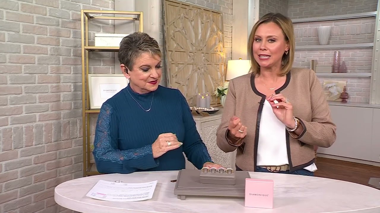 Diamonique Classics Eternity Band Ring, Sterling Silver on QVC