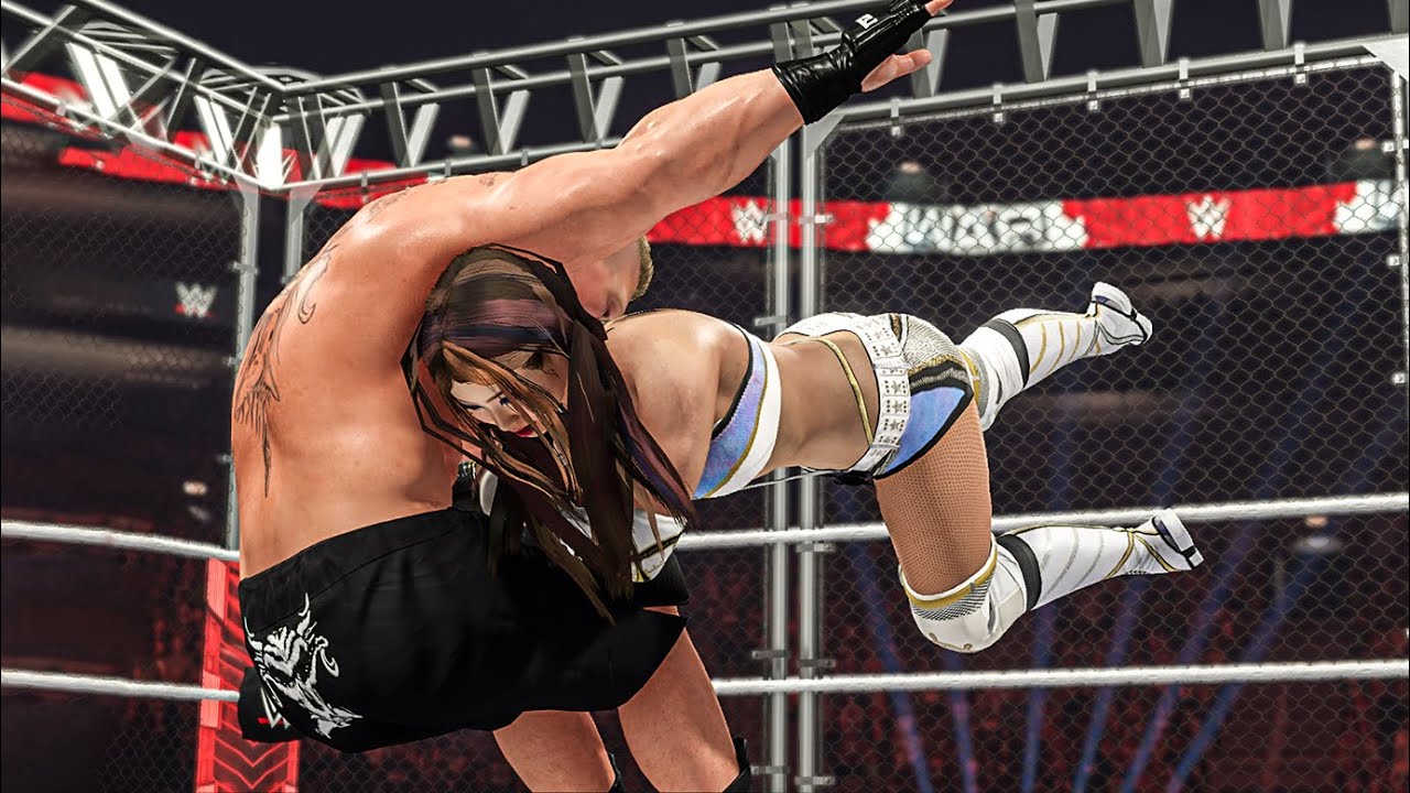 WWE 2K23 - Kairi Sane vs Brock Lesnar | Steel Cage Match