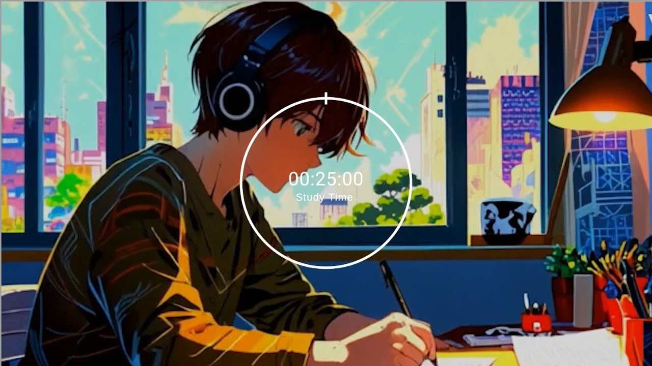Focus and Relax with 25/5 Pomodoro Lofi - 2 Hours of Study and Work