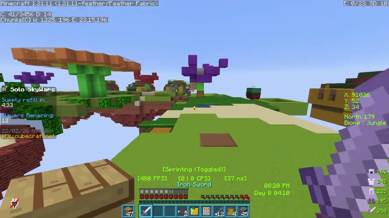 1 Hour of Cubecraft Skywars (Java Edition)