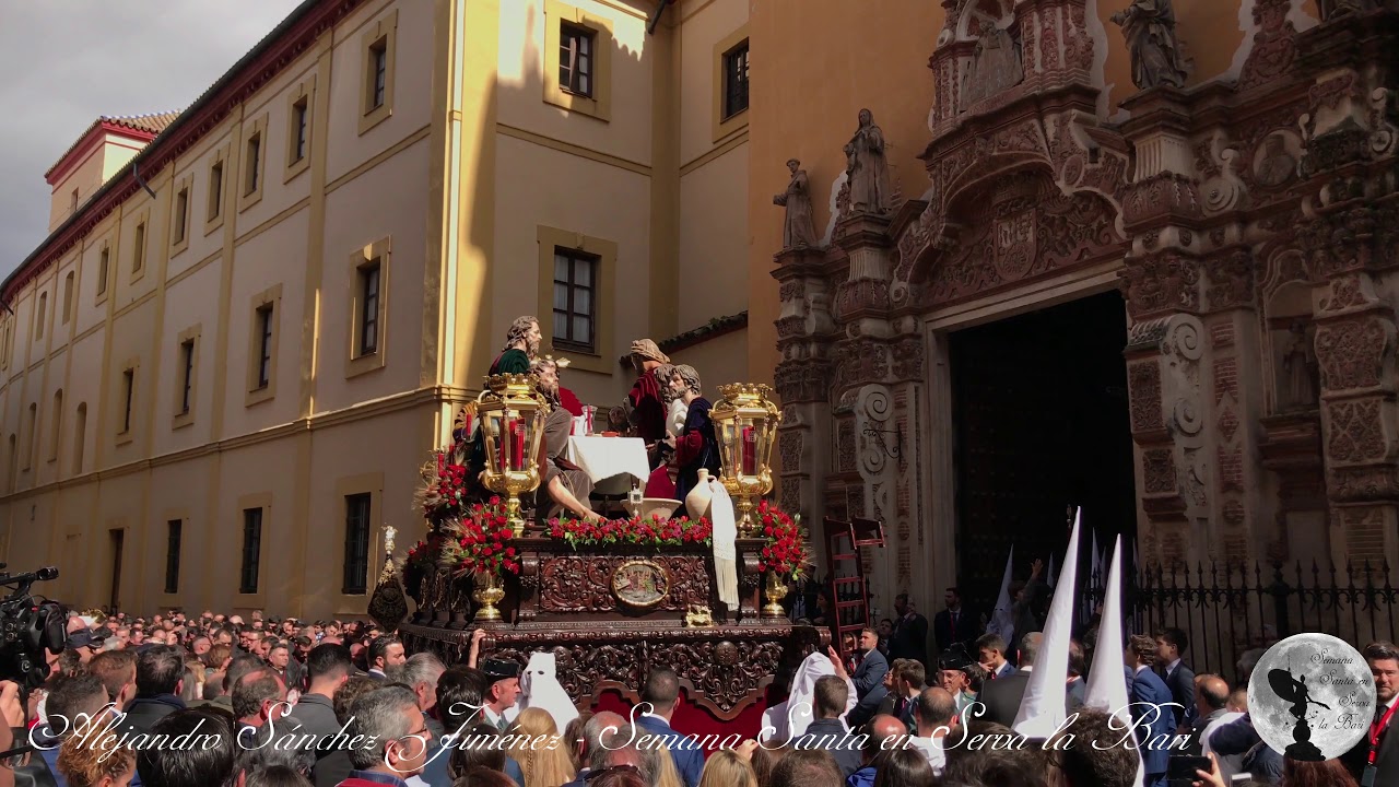 [4K] Hermandad de la Sagrada Cena en su salida de la Iglesia de los Terceros 2018