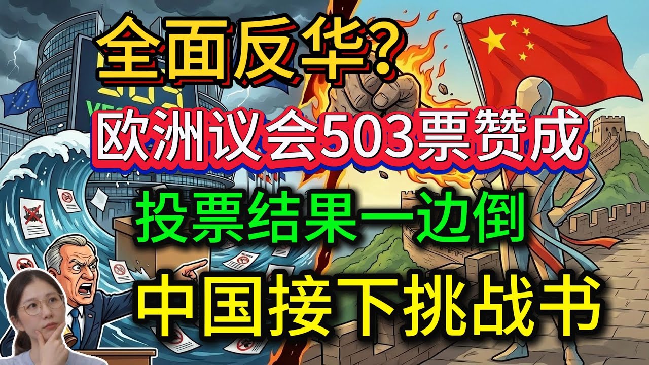 全面反华？欧洲议会503票赞成，投票结果一边倒，中国接下挑战书