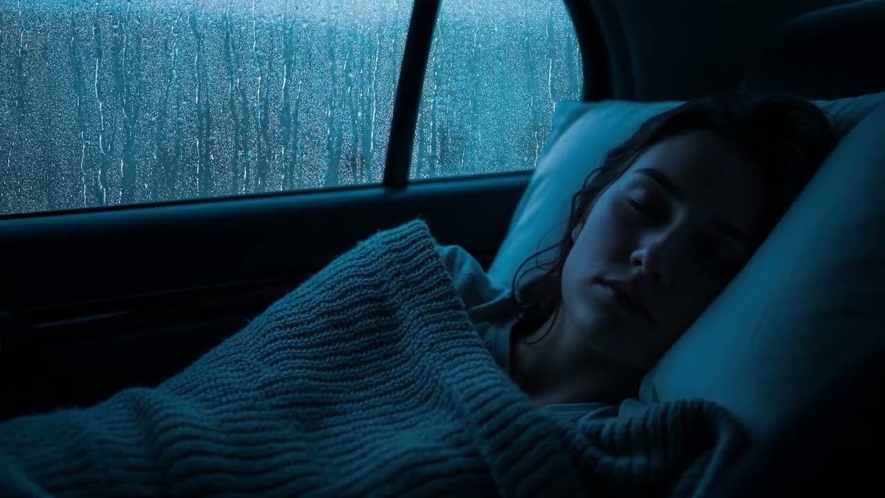 Say Goodbye to Insomnia in 3 Minutes with Pattering Rain and Loud Thunder on a Car Roof
