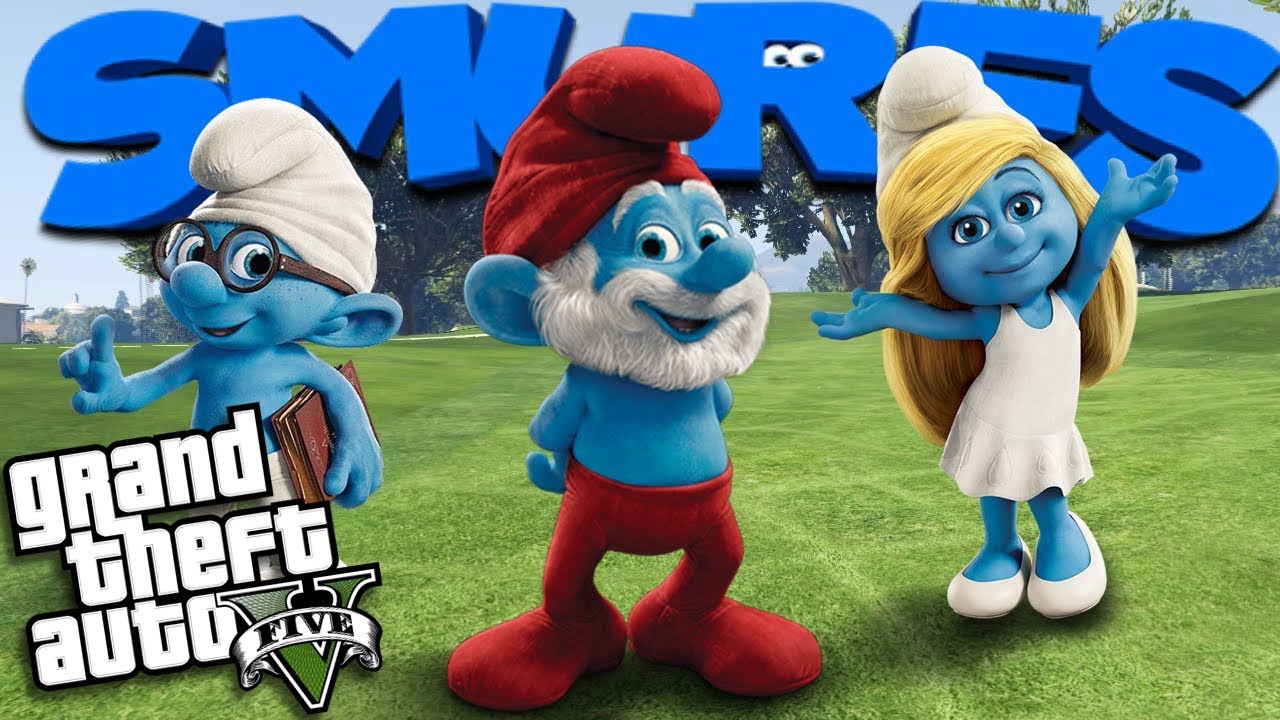 GTA 5 Mods - THE SMURFS MOD (GTA 5 PC Mods Gameplay)