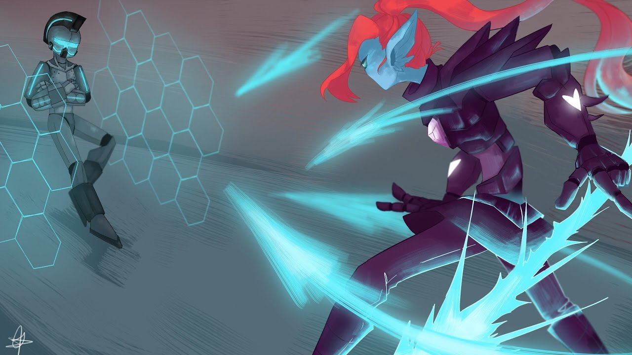 Undyne бессмертной VS Скелли Ezuom - undertale Анимация (Megatale часть - 7)