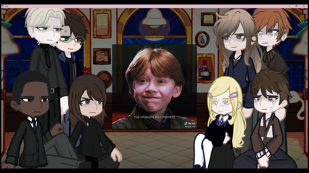 Harry Potter reacts part 3 [Ronmione,Drarry,Nevluna]