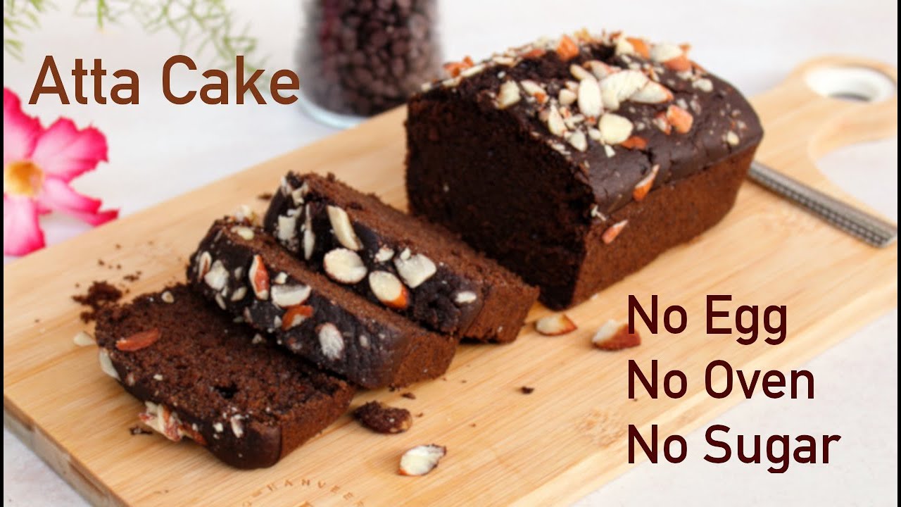 Eggless Atta Chocolate Cake | No Eggs, No maida, Wholewheat Chocolate  Cake