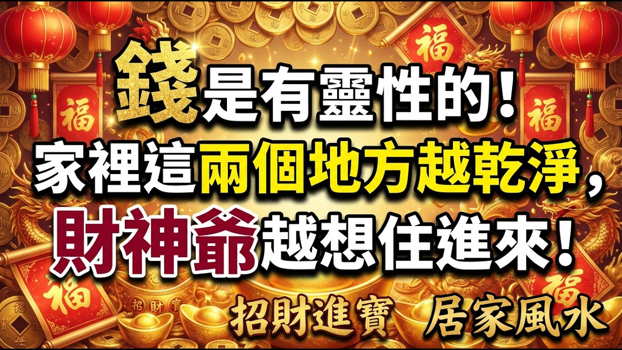 錢是有靈性的！家裡這兩個地方越乾淨，財神爺越想住進來！這就是財富的「聚氣」真相！ #財富真相 #倪師 #家居風水 #招財進寶 #能量磁場 #處世智慧 #改運 #精神內耗
