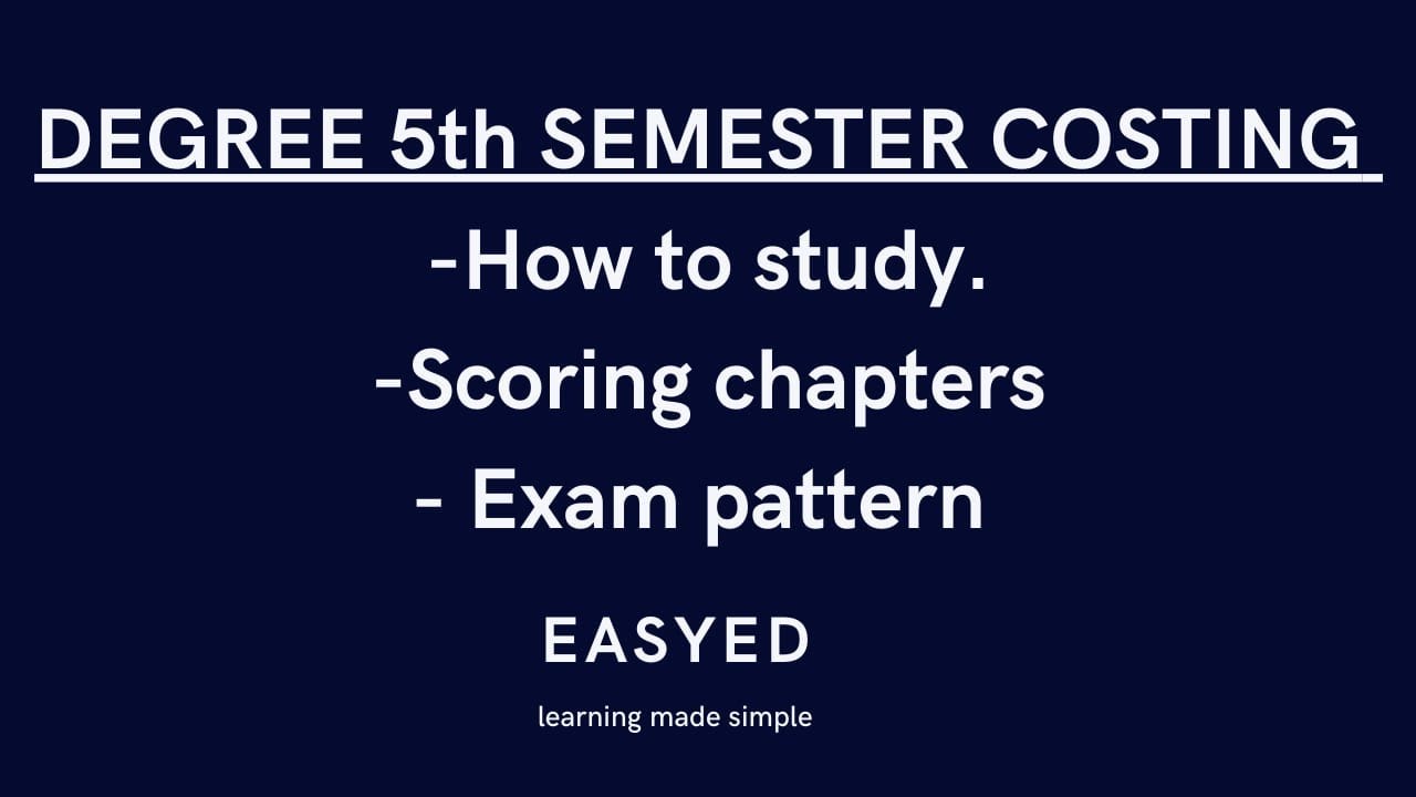 COSTING - study strategy.