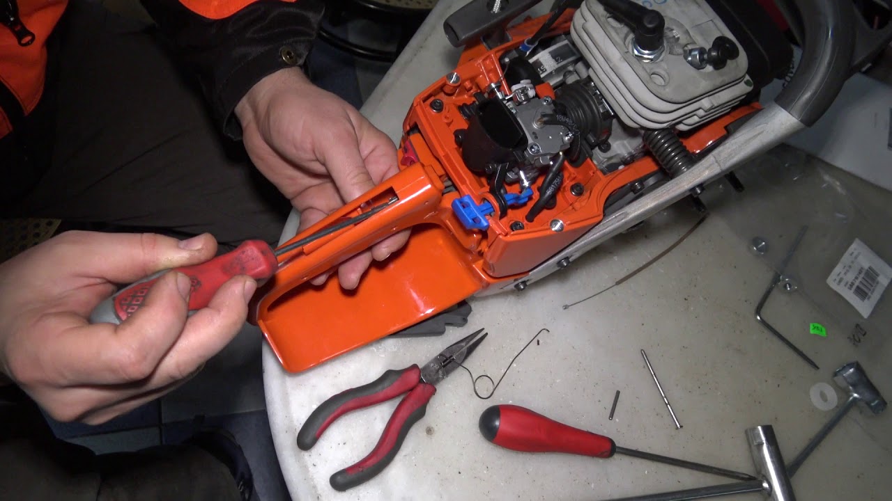 Cum schimb cablu de acceleratie la husqvarna 365 xtorq (372 Xtorq)