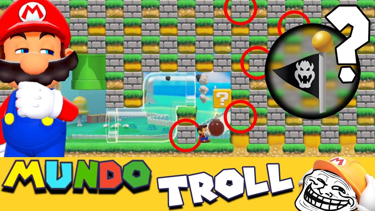 ESCONDE EL FINAL DE LAS FORMAS MÁS PILLAS POSIBLES 😧 - SUPER MUNDO TROLL - SMM2 - ZetaSSJ