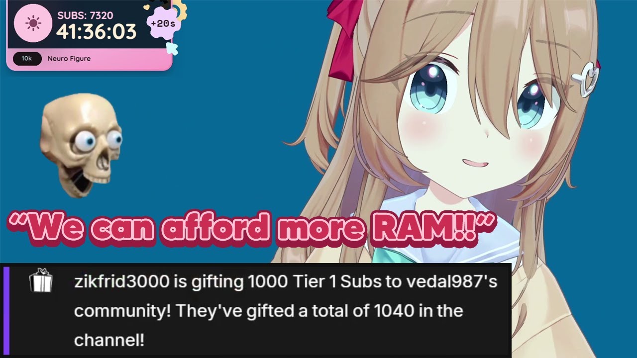 Neuro Got 1K GIFTED Subs (with chat)