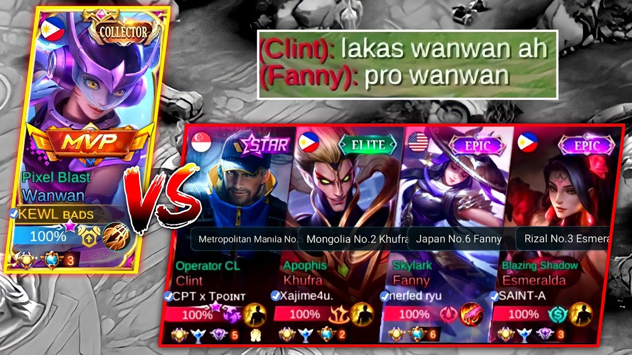WANWAN vs TEAM TOP GLOBAL ( Mythic High Rank ) | MLBB