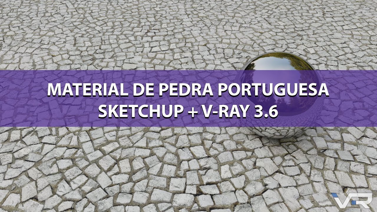 COMO CRIAR MATERIAL PEDRA PORTUGUESA VRAY SKETCHUP