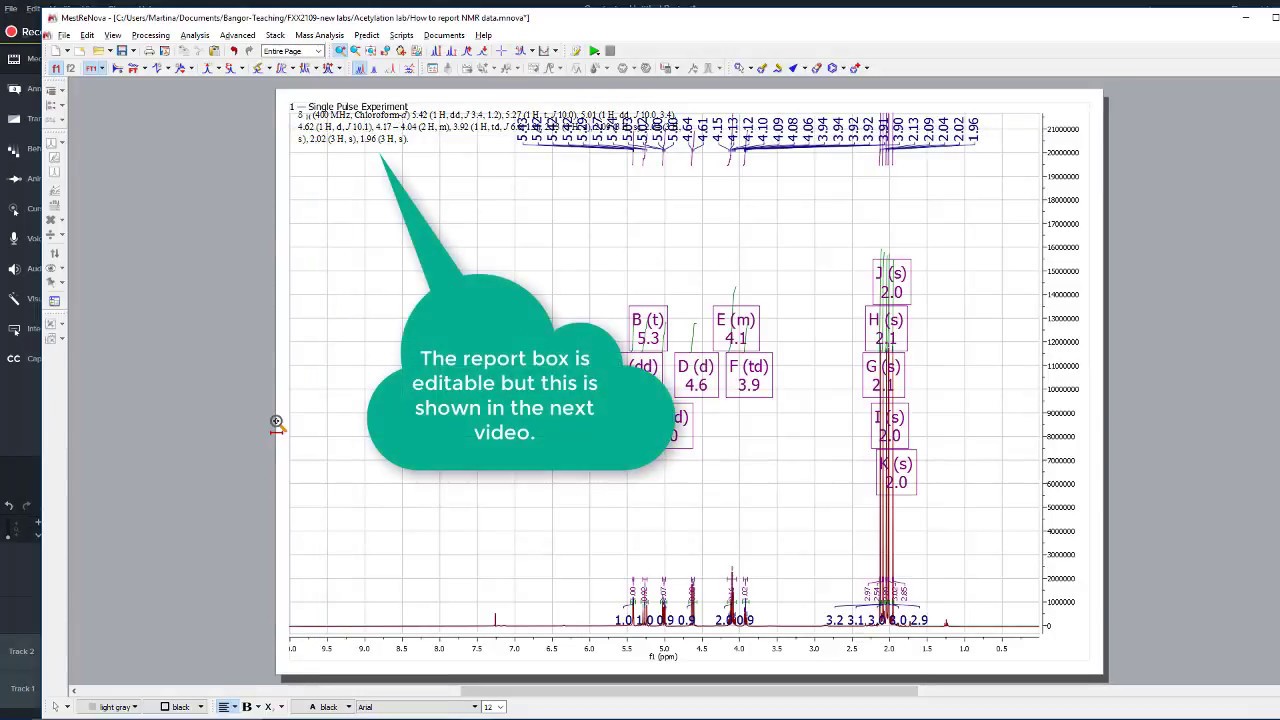 MNova NMR analysis part 1 of 3