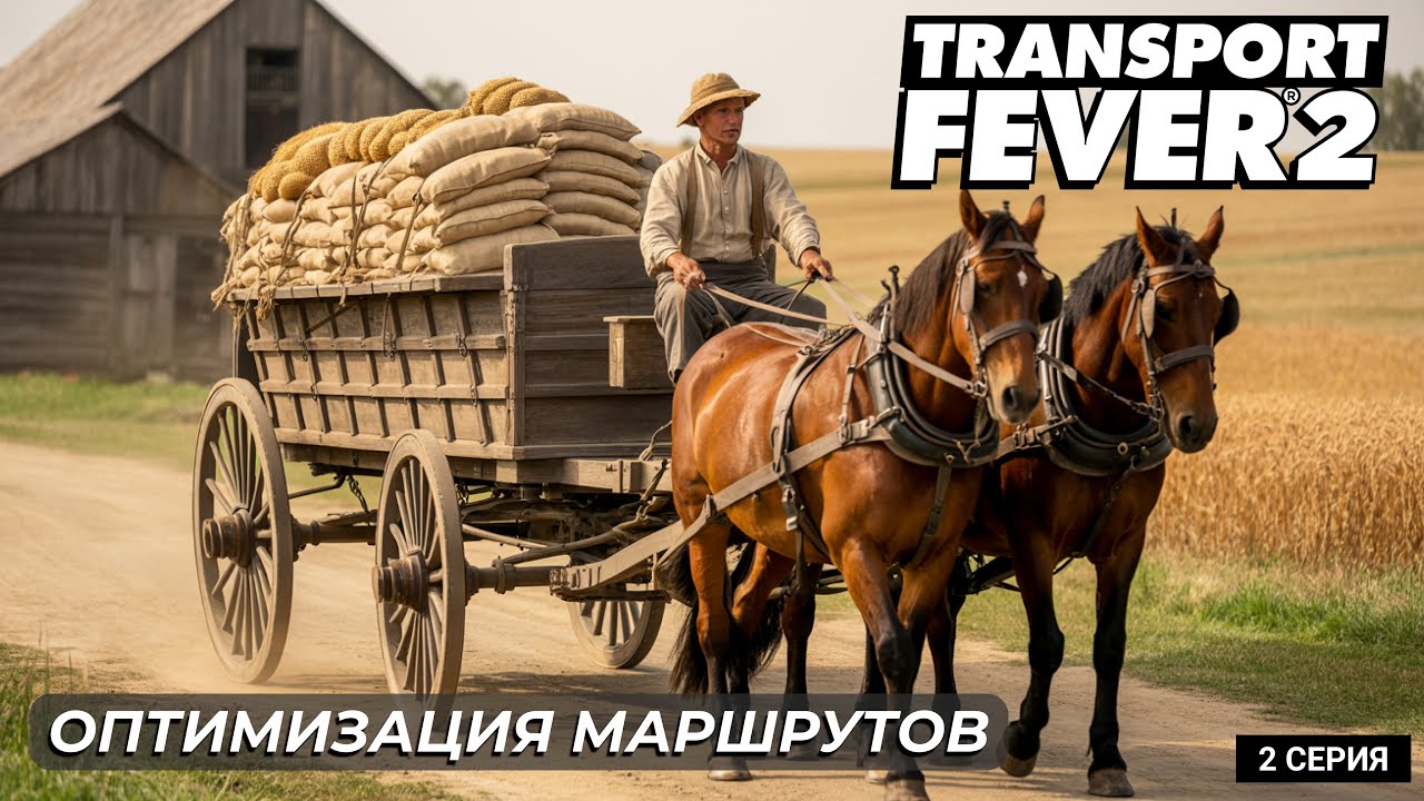 Transport Fever 2 | Оптимизация логистики + Новая цепочка: зерно, еда | 2 серия