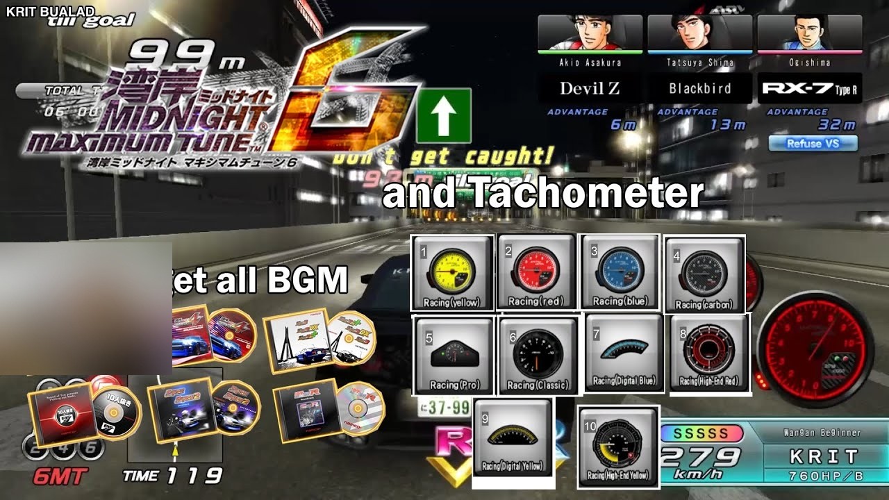 [WMMT6] How to get all BGM and Tachometer for Story Mode
