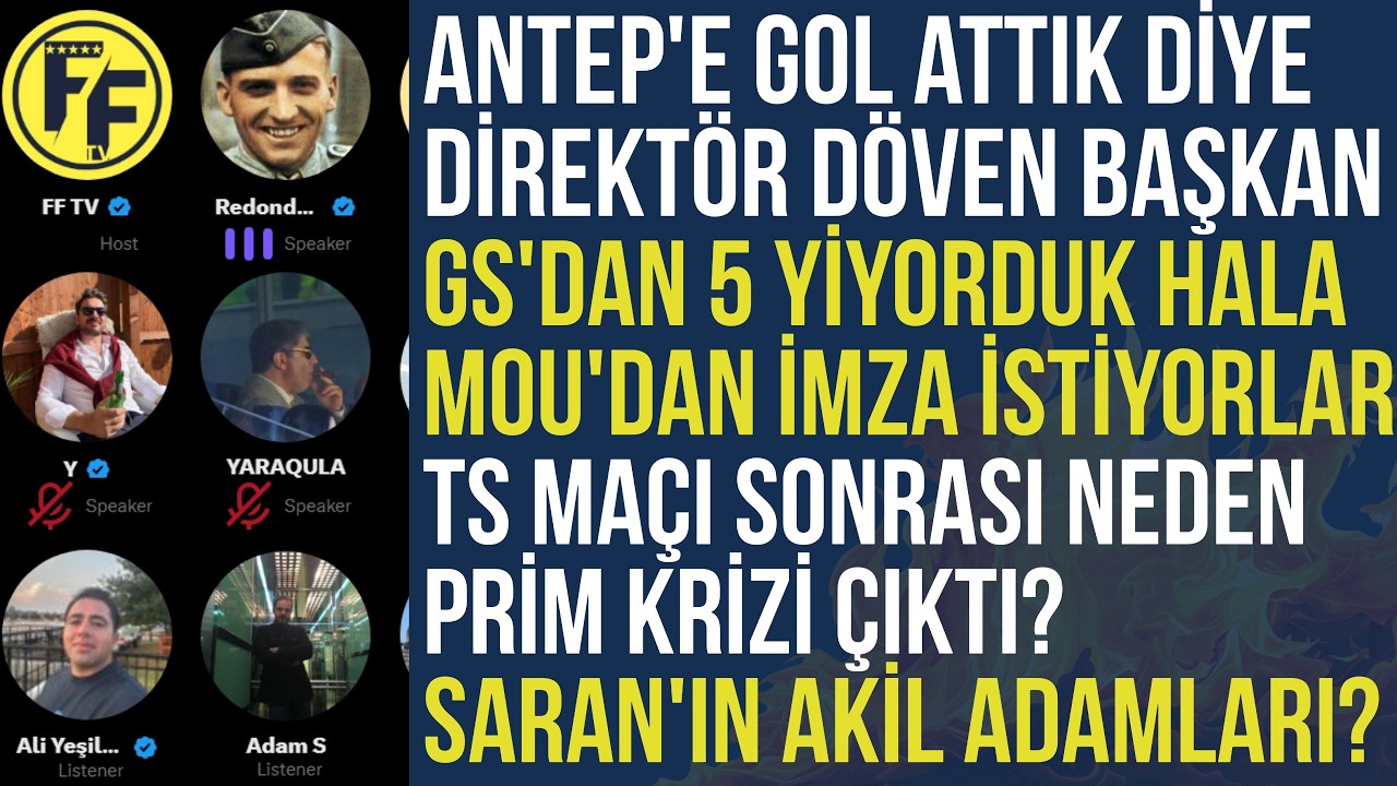 FB Space Odası | Antep'e Gol Attık Diye Sportif Direktöre Vuran Başkan İstemiyorum | Prim Krizi?