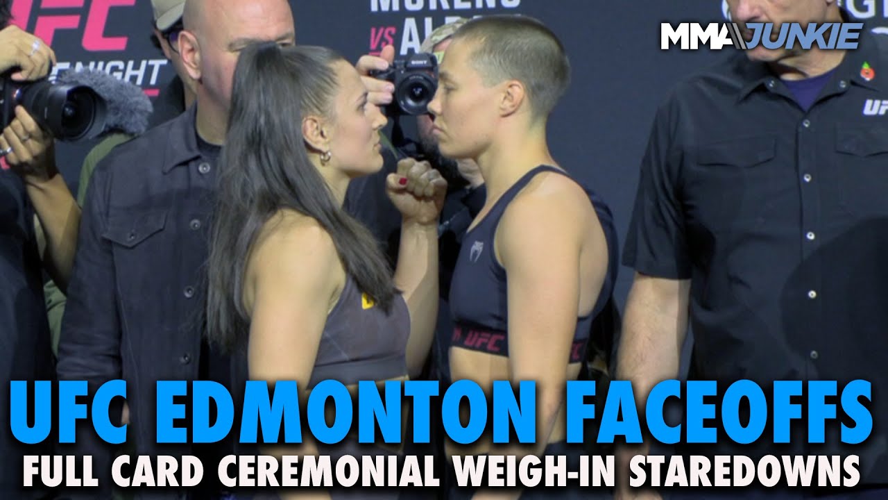 UFC Edmonton Full Fight Card Final Faceoffs | Ceremonial Weigh-Ins | UFC Fight Night 246