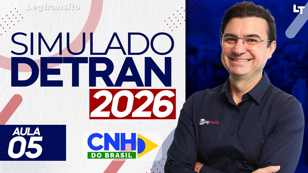 SIMULADO DETRAN QUESTÕES 2026 - AULA 05 #SimuladoLegTransito2026 #Detran2026