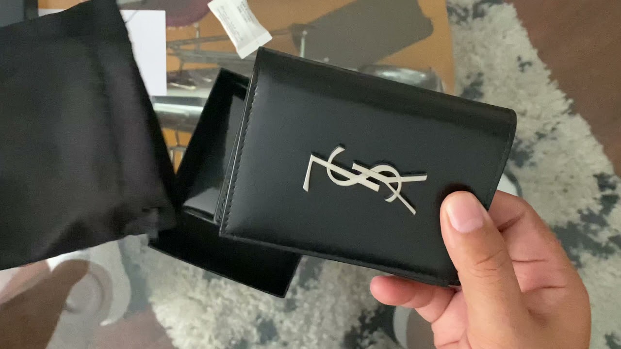 Saint Laurent YSL Leather Bifold Wallet (UNBOXING)