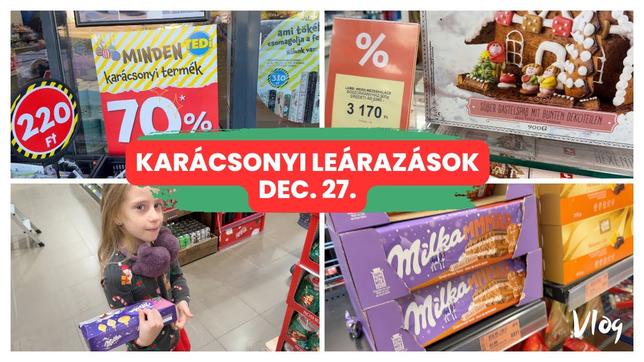KARÁCSONYI LEÁRAZÁSOK |  DEC.27-ÉN | AKCIÓS SHOPPING VLOG 🤩