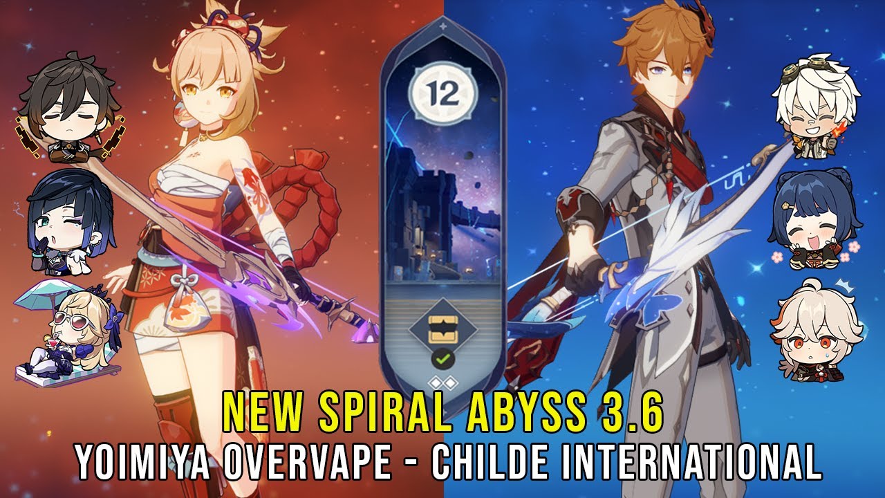 C0 Yoimiya Overvape and C0 Childe International - NEW Genshin Impact Abyss 3.6 - Floor 12 9 Stars